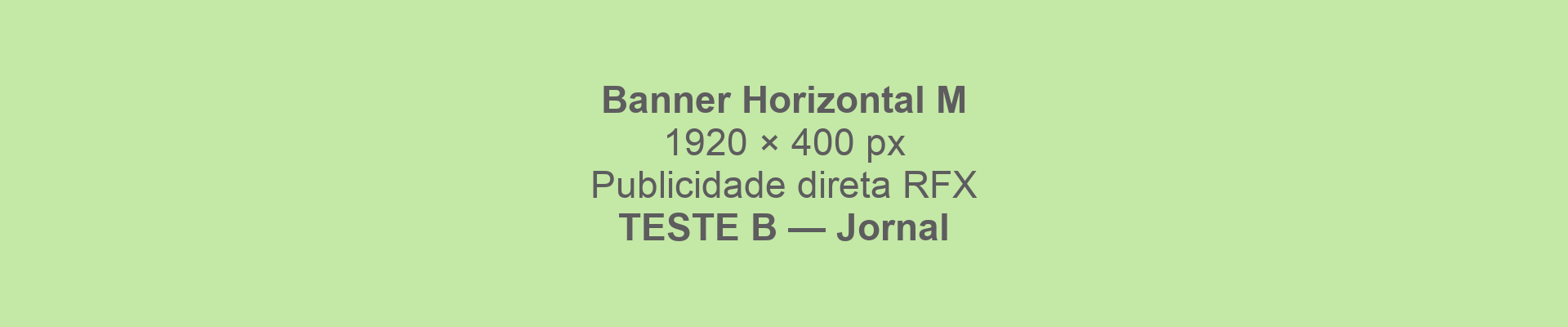 Publicidade de teste B — footer